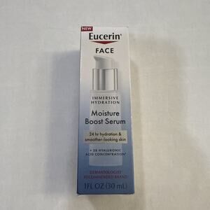 Eucerin Face Moisture Boost Serum 3x Hyaluronic Acid 24 Hr Hydration 1 oz NEW